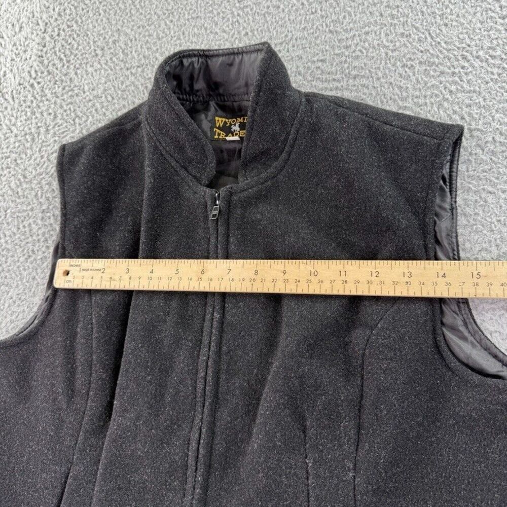 Wyoming Traders Vest Womens XL Black Virgin Wool Zip Up Ranch Wear Cowgirl - Picture 6 of 9
